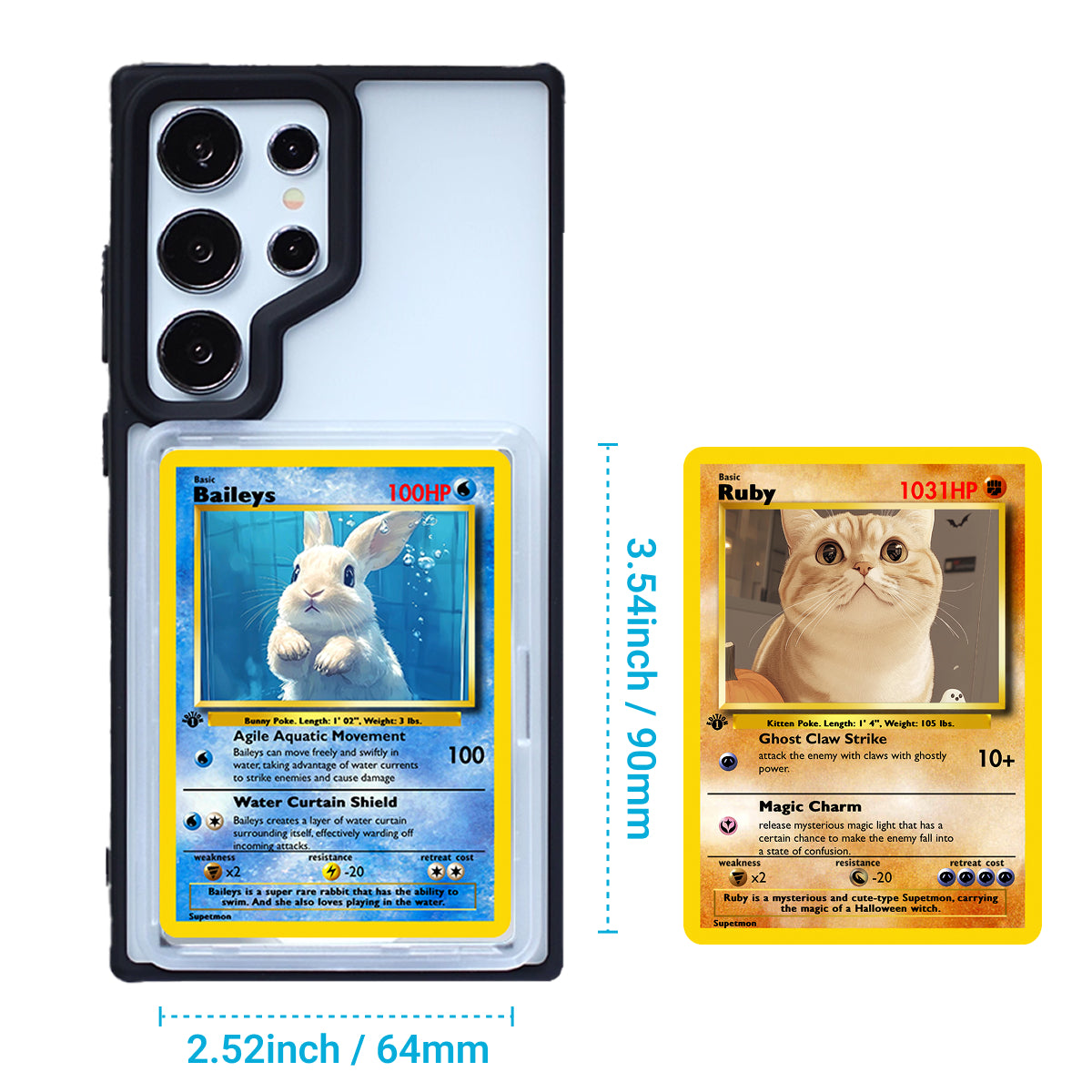 【For SAMSUNG type】Card Display Phone Case – Compatible with Pokémon Trading Cards
